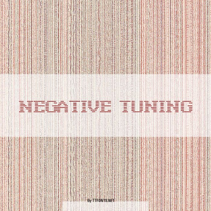 Negative Tuning example
